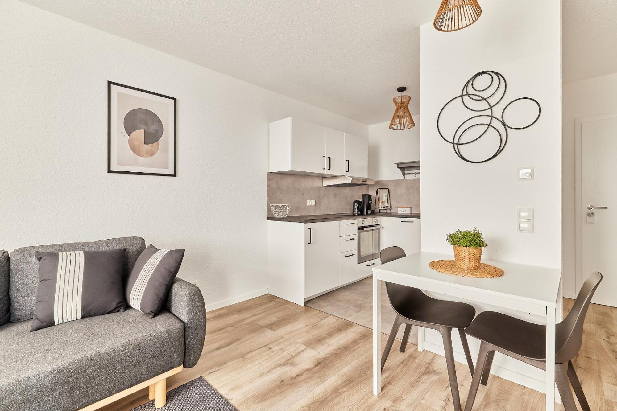 Elegantes 1 Zimmer Apartment Neubau MHG Dış mekan fotoğraf