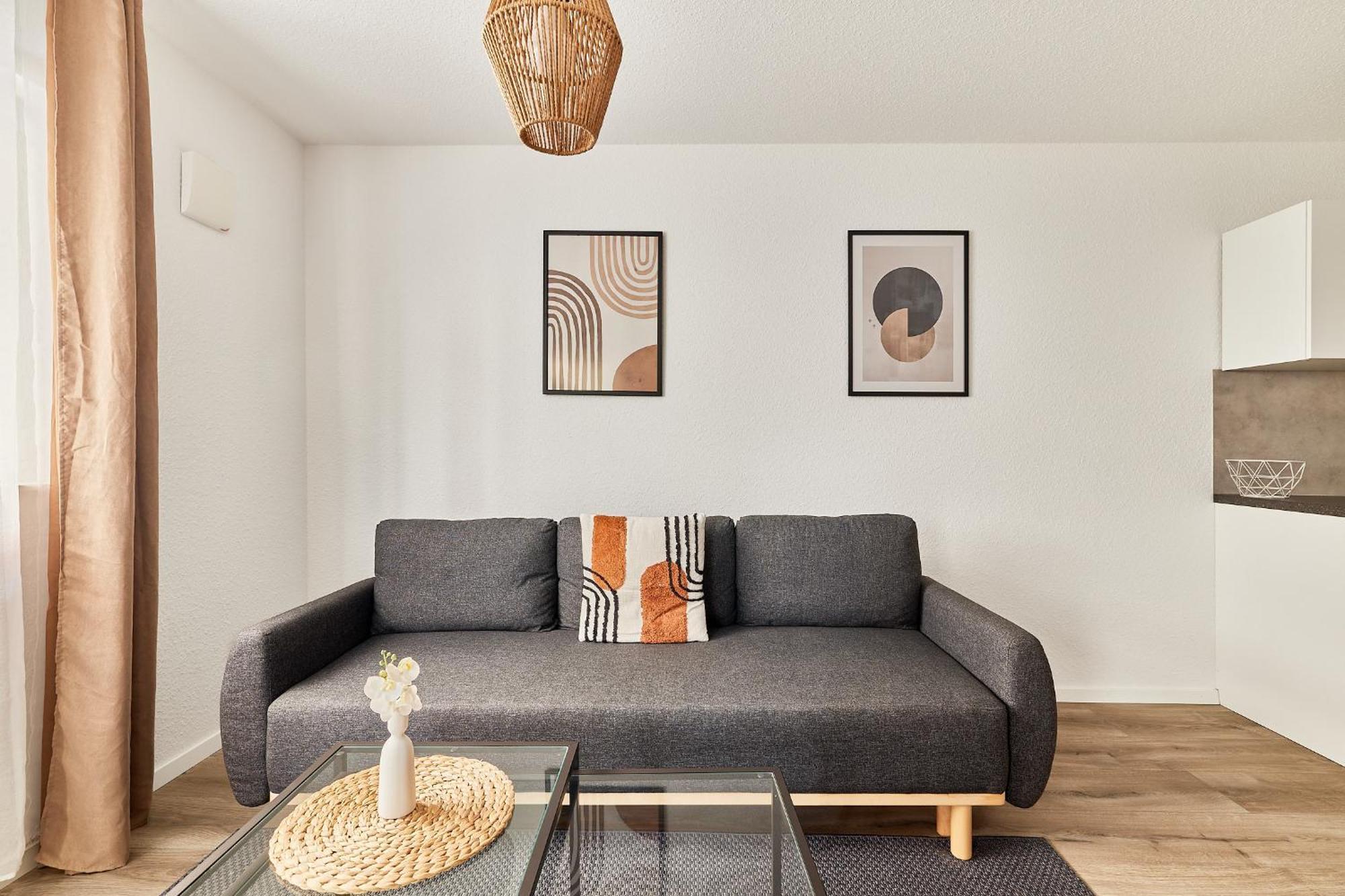 Elegantes 1 Zimmer Apartment Neubau MHG Dış mekan fotoğraf